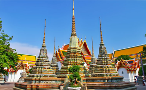 colourful thai temple spires